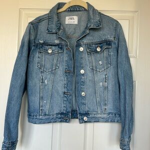 Zara Kids distressed denim jacket